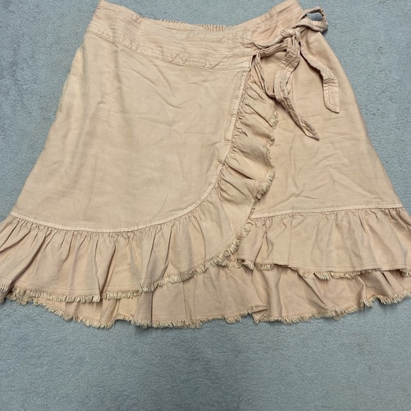 Anthropologie Dresses & Skirts - Pilcro Anthropologie Nettie Wrap Skirt Medium Tie Ruffle Boho Read